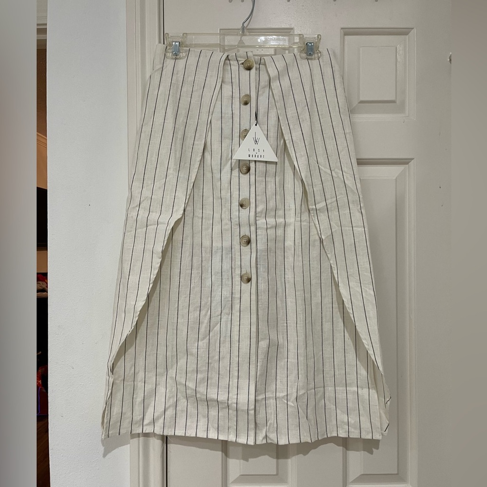 NWT Lost + Wonder Linen and Cotton Stripe Skirt size small - Picture 6 of 10